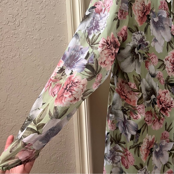 INC international concepts Floral V-Neck Dress - Zip and tie back, size XL - Picture 5 of 14